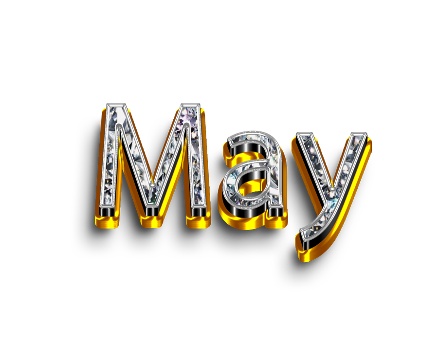 May png, May word png, word May png, May text png, May letters png, May word gold text typography PNG images png transparent background